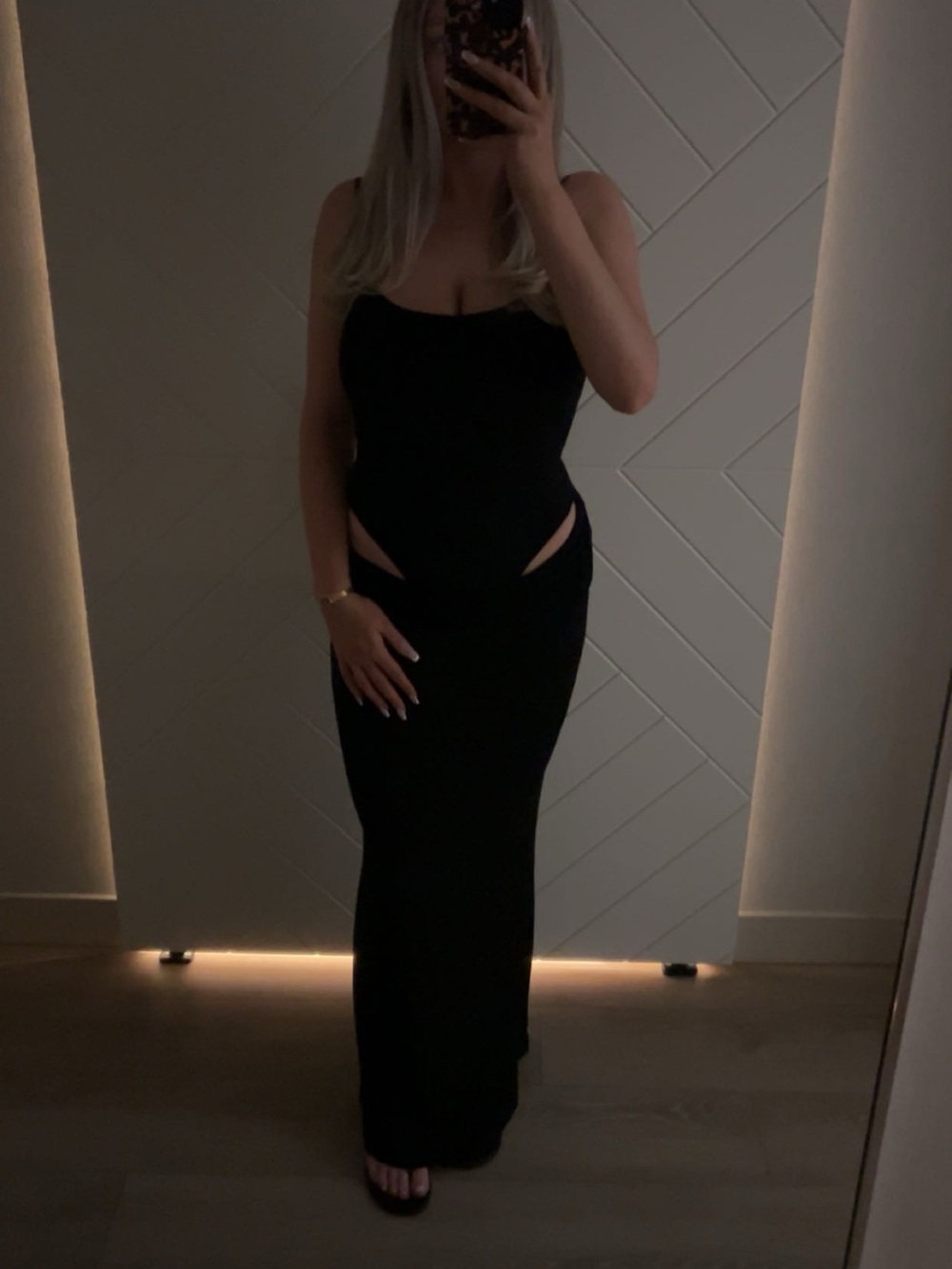 Tiger Mist Black Cutout Maxi Dress